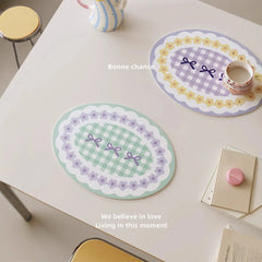 Ovaler hitzebeständiger Tischset – PU-Leder – 30x40cm