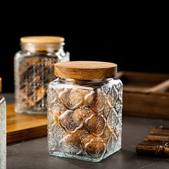 Glas-Zuckerbehälter – Geprägte Keramik – 750ml