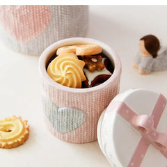 Rosa Herz Keramikdosen – Modernes Design für Hochzeitsgeschenk