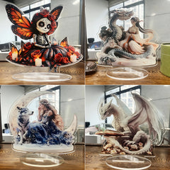 Bunte Schwanenstatue – Acryl Design – Ideal für Zuhause oder Café