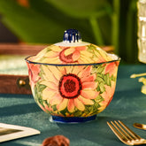 Keramik Backformen – Sonnenblumendesign – 300ml Mikrowellensicher