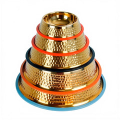 Goldbeschichteter Napf – Edelstahl Design – Grosses Volumen