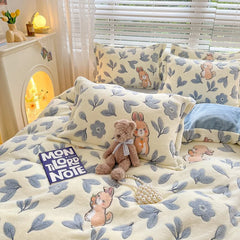 Fleece Bettwäsche – Winter Coral Flanell – 200x230cm