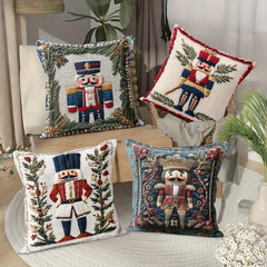 Weihnachtskissenbezug – Nussknackerdesign – 2025 Festdeko