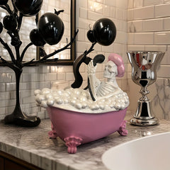 Halloween Deko Skelett - Badewannen-Ornament aus Harz