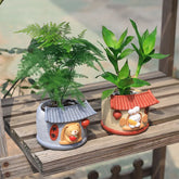 Pflanzgefäss - Cartoon-Design aus Resin - Schreibtisch-Deko