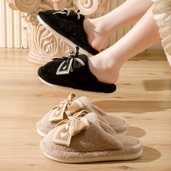 Damen Baumwoll Hausschuhe – Plüsch Komfort – Winter Innen