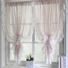 Transparenter Vorhang – Romantisches Blumendesign – 150x120cm