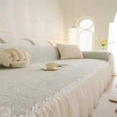 Sofabezug – Leichte Luxus-Strickdecke – Komplett L-Form 180x300cm