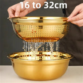 Sieb – Goldener Edelstahl – Verschiedene Grössen