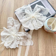 Vorhanghalter – Koreanische Spitze/Schleifen – 2er-Set