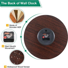 Vintage Wanduhr – Holz-MDF – 40cm Wohnzimmer