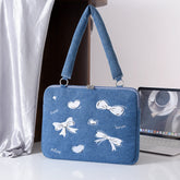 Laptophülle – Denim-Schleifendesign – 13-16 Zoll