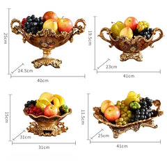 Vintage-Resin-Obsttablett – Elegantes Design – 41x25x11cm