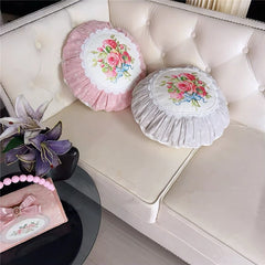 Retro Rosen Kissenbezug – Samt Floral 50x50 cm