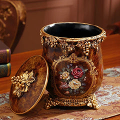 Europäischer Aufbewahrungskorb – Harz Schnitzdesign Couchtisch