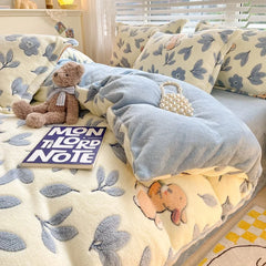 Fleece Bettwäsche – Winter Coral Flanell – 200x230cm