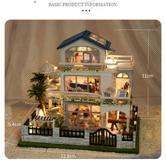 Miniatur-Puppenhaus-Set – Handgefertigtes Holz – 16*4*12,5cm