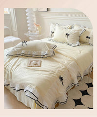 Sommersteppset – Spitze & Schleifendesign – 200x230cm