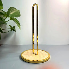 Papierhandtuchhalter – Eisen & Bambus – Gold Dekor