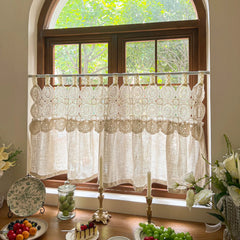 Imitation Hanfvorhang – Boho Spitze – B110 x H60cm