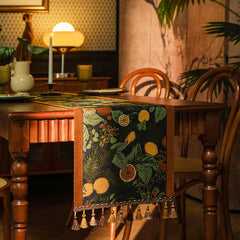 Floraler Tischläufer – Leinenmischung – Versch. Grössen