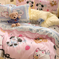 Blumen Bettwäsche Set – Cartoon Stil – Universalgrösse