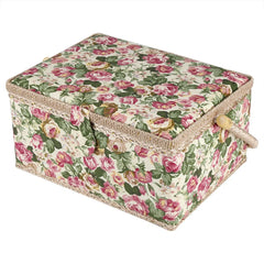 Nähkorb – Florales Stoffdesign – 30.5x23x15.5 cm