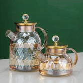 Teekannen-Set – Keramik & Glas – 1L Volumen