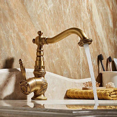 Antiker Wasserhahn – Messing Klassisch – Heiss & Kalt