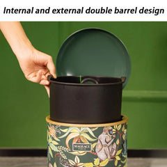 8L Vintage Stil Mülleimer aus Kunststoff mit Pedalöffnung