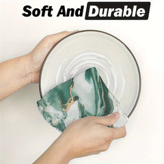 Küchentücher – Marmorstreifen Goldfolie – 2 Stk.