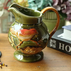 Rosen-Vase in Vogel-Form – Keramik Pastoral – M