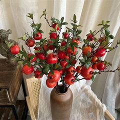 Künstlicher Granatapfelzweig – Schaumblumendeko