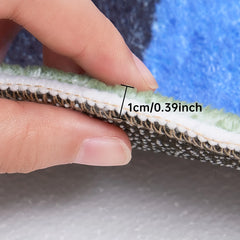 Cartoon-Hund Streifen Badematte – Polyester – 500MMx800MM