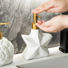 Keramik Seifenspender – Retro Ozean Stil, 18cm