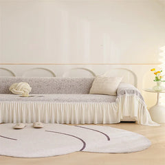 Sofabezug – Leichte Luxus-Strickdecke – Komplett L-Form 180x300cm