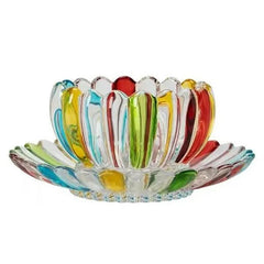 Glasschale – Bunt Gestreiftes Design – Personalisiert