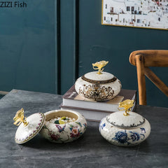 Aufbewahrungsglas – Keramikblume – Tischgebrauch