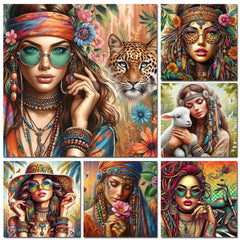 Leinwandkunst – Amerikanischer Stil Baumwolle – 20x20cm bis 58x58cm