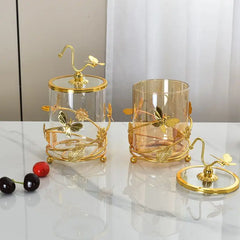 Glasaufbewahrungsdose – Modernes Metalldesign mit Schmetterling