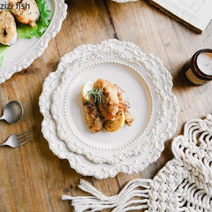 Vintage Keramikgeschirr – Reliefdesign – Verschiedene Grössen