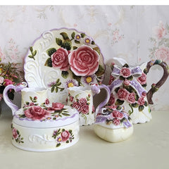 Handbemalte Keramiktasse – Europäischer Stil – 270ml