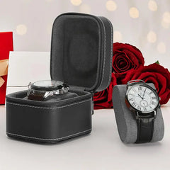 PU Leder Uhrenbox – Stilvolles Display 10x8x8cm