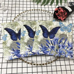 Schmetterling Blumen Servietten – Reines Holzpulpapier 33cm