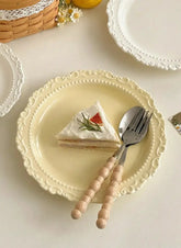 Französischer Keramikteller – Zuhause Café Floral