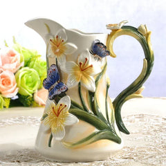 Schmetterlingsorchidee Keramiktablett – Landhausstil – 39cmx25cmx12.7cm