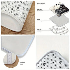 Blumenteppich – Moderner Polyester Floral Teppich – Schlafzimmer/Wohnzimmer 60x180cm