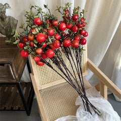 Künstlicher Granatapfelzweig – Schaumblumendeko