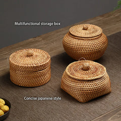 Rattan Aufbewahrungsbox – Japanischer Stil – Handgefertigt